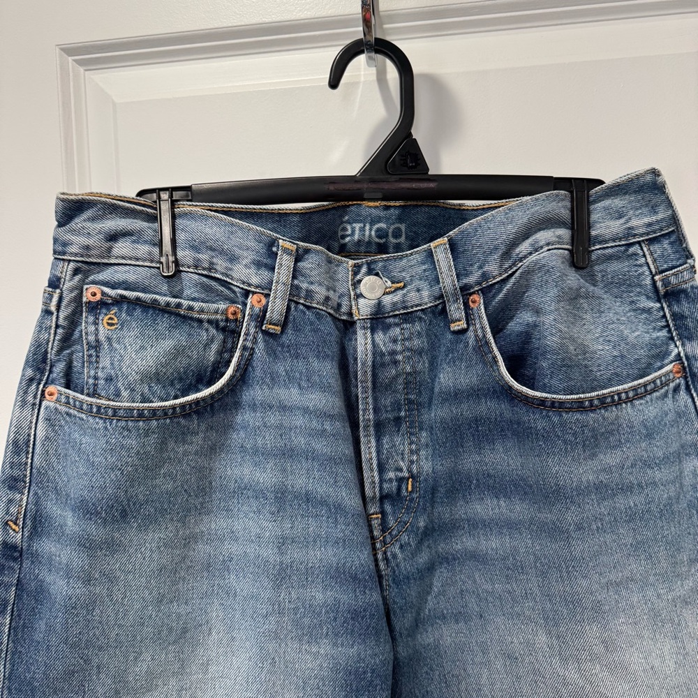 Etica Blue Flare & Wide Leg Jeans - Picture 2 of 5
